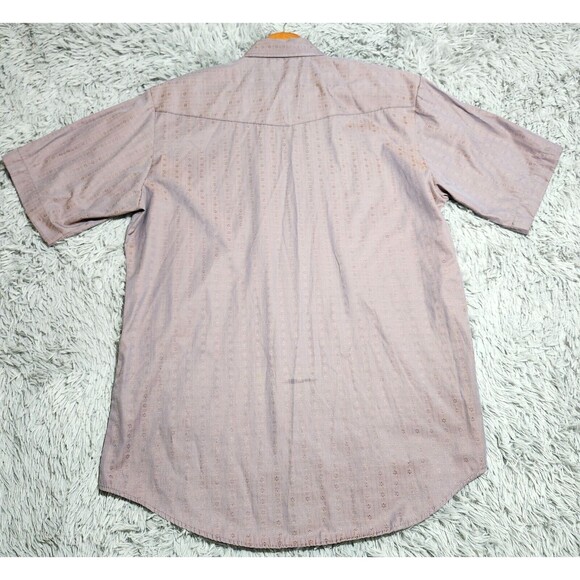 Roper Western Pearl Snap Shirt Adult XL Blue Gray Rodeo Mens Star Pattern Cowboy - Picture 2 of 13